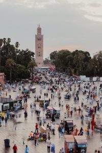 a large crowd of people at an outdoor event
